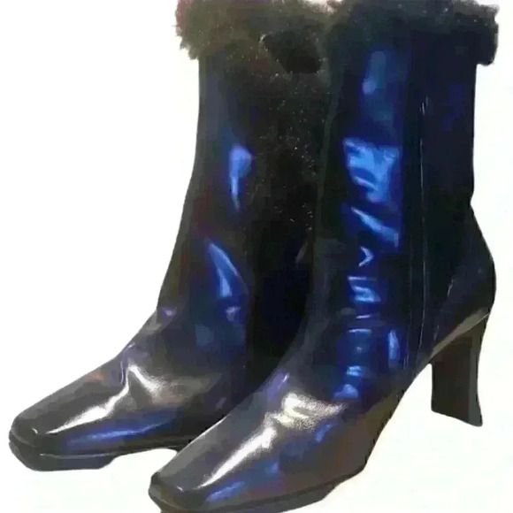 BFT Shoes - BFY Faux Fur Black Boots sz 10